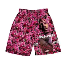 Повседневные мужские шорты Juice Wrld, летние мужские шорты для фитнеса с 3D карманами, одежда для бодибилдинга, мужские шорты для прогулок, тренировок, бега