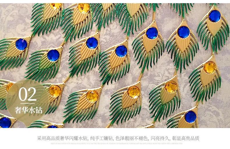 Lianzhuang Европейский стиль настенные часы Павлин гостиная часы креативные современные красивые часы немой крючки для стены стол кварцевые