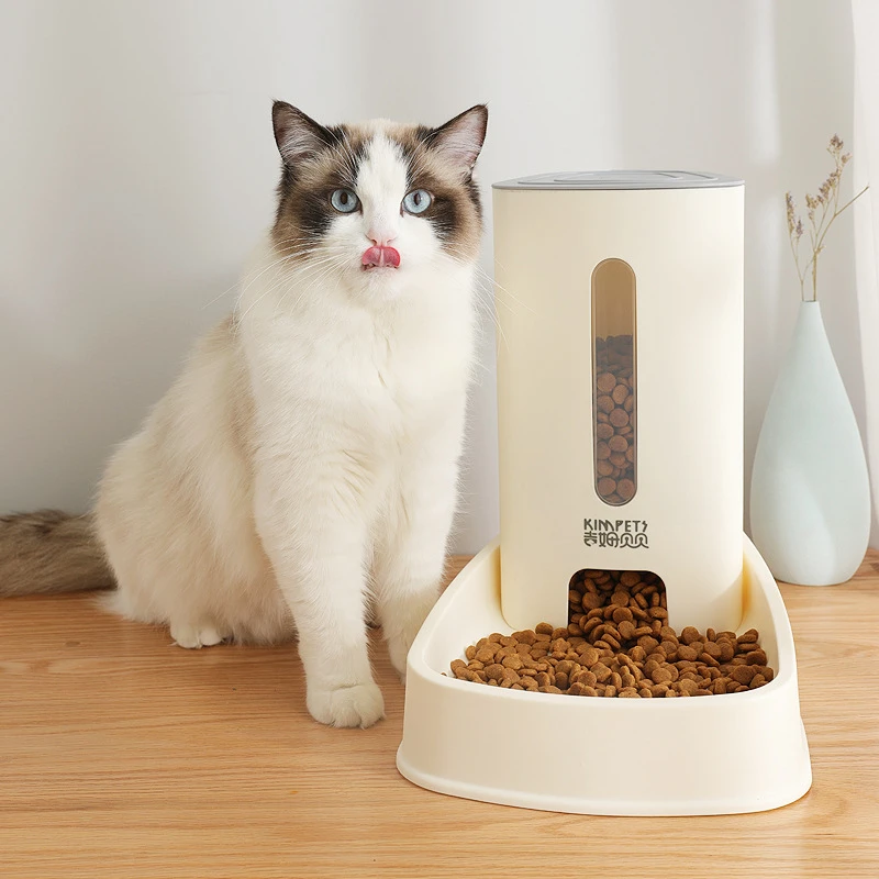 

Pet Cat Accessories Automatic Food Bowl Feeder Dog Indoor Supplies Automartic Container Gravity Visible For Puppy Kitten