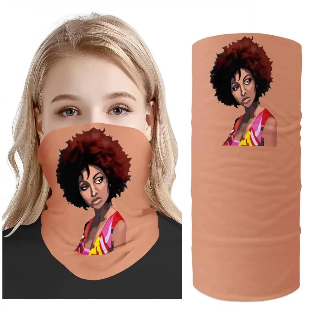 

Fashion African Art Women Ring Scarf Afro Black Girls Pattern Headdress Sports Cycling Dustproof Hijab Mask Hair Accessories