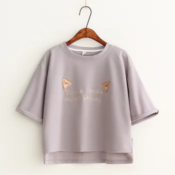 

2018 Cotton Summer Fashion T Shirt Women T-shirts Casual Tops Short Sleeve T-shirt Women sweatshirt