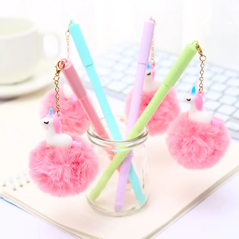 unicorn mixed 4pcs Смешанный набор Корейская Милая панда гелевая ручка с кактусами собака розовая пантера Единорог Новинка Kawaii офисная стационарная Kawai вещь Рождественский подарок - Цвет: unicorn mixed 4pcs