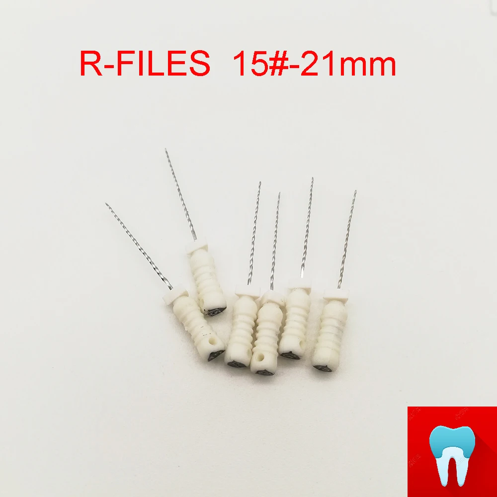 6 шт. 6#-40#21 мм стоматологический ПроТейпер R файлы корневой канал стоматологические материалы Стоматологические инструменты ручное использование нержавеющая сталь R файлы 10