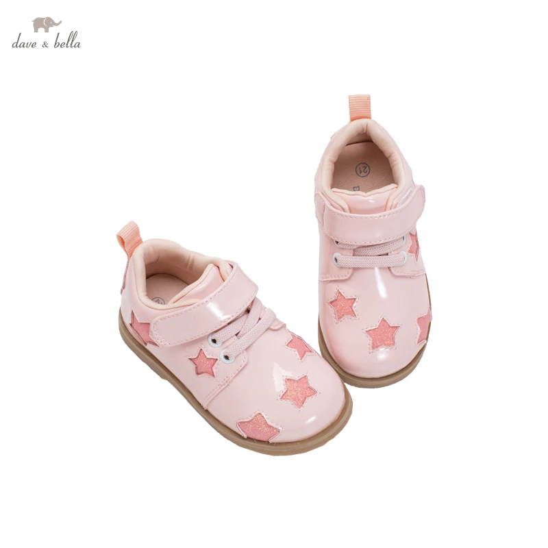 Dave Bella Autumn Baby Unisex Fashion Stars Leather Shoes Children Girls Boys Brand Shoes DBY18857