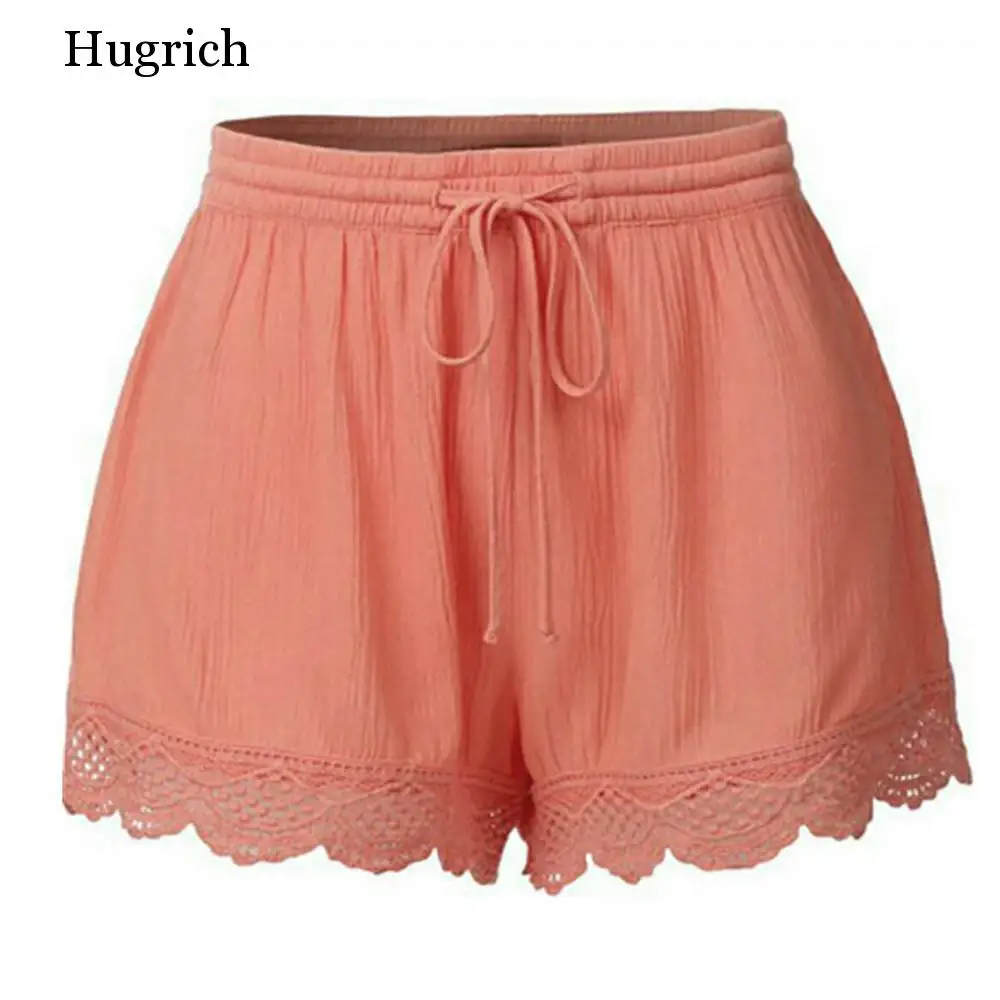 

2020 New Fashion Shorts Women Lace Plus Size Rope Tie Shorts Pantalones Cortos Sport Trousers Spodenki Damskie Short Feminino