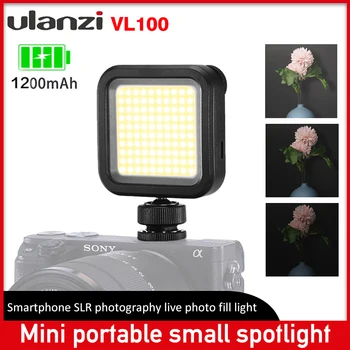 

Ulanzi VL100 LED Video Light Pocket On Camera COB Built-in Lithium Battery Adjustable Photographic Lighting For Sony Nikon DSLR