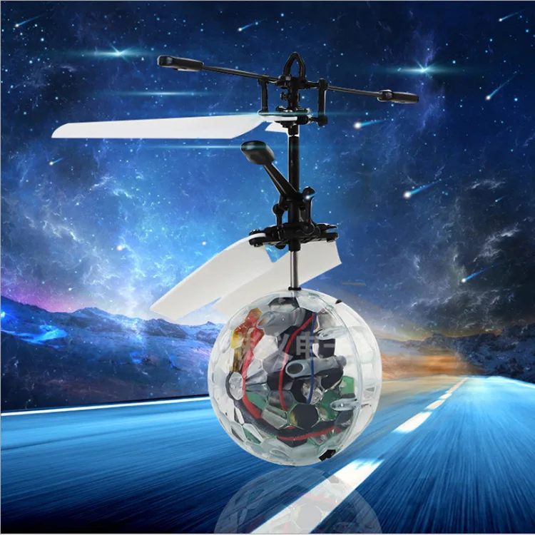 Strange New Mini Suspension Aircraft Shining Smart Induction Flying Ball Children Aviation Toy Manufacturers Wholesale