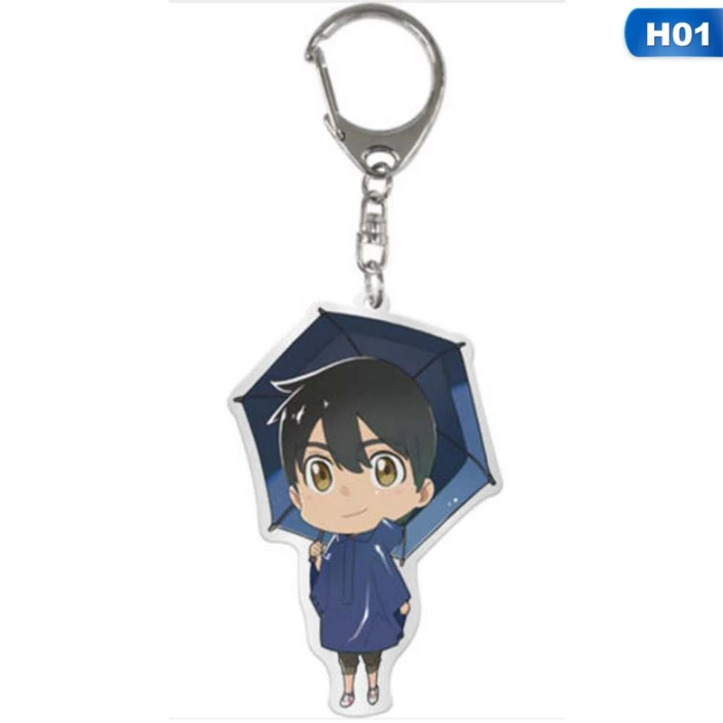 Anime Weathering With You Key Chain Acrylic Cartoon Key Ring New Hot Car Keychains Tenki No Ko Keyring Accessories - Цвет: H01