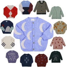 Детские свитера; коллекция года; сезон осень-зима; StRafina; вязаный Топ для мальчиков и девочек; кардиган; свитер; Детская шерстяная верхняя одежда; детская одежда; свитер