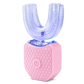 

U Shaped Blue Light Teeth Whitening Wireless Ultrasonic Wave Toothbrush 360 Intelligent Automatic Sonic Electric Toothbrush