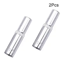 Utoolmart 2 шт./4 шт. Стандартный гнездо для ключ, дюймовый стандарт 1/" привод, для детей возрастом от 4 до 13 лет мм 6-точечный мост гайка с шестигранной головкой метрические Длина 50 мм сливы розетка рукав