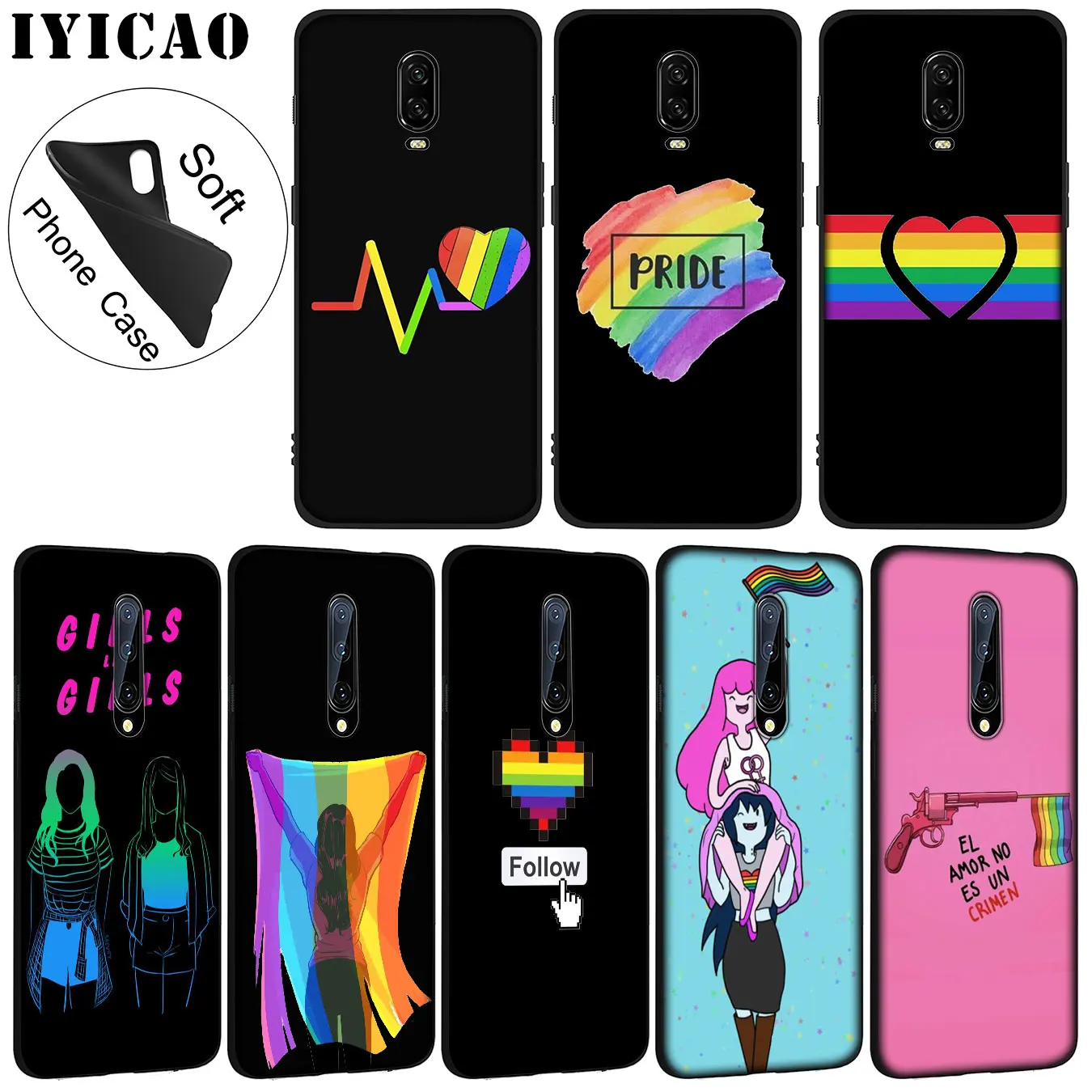 IYICAO Gold black white Marble Soft Silicone Phone Case for Oneplus 7T 7 Pro 6 6T 5 5T TPU Black Cover One Plus |