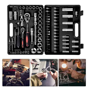 

94Pcs Ratchet Sleeve Screwdriver 1/2" 1/4" Socket Set A Set of Auto Repair Tool Ratchet Screwdrivers Home Car Tools New Arrival
