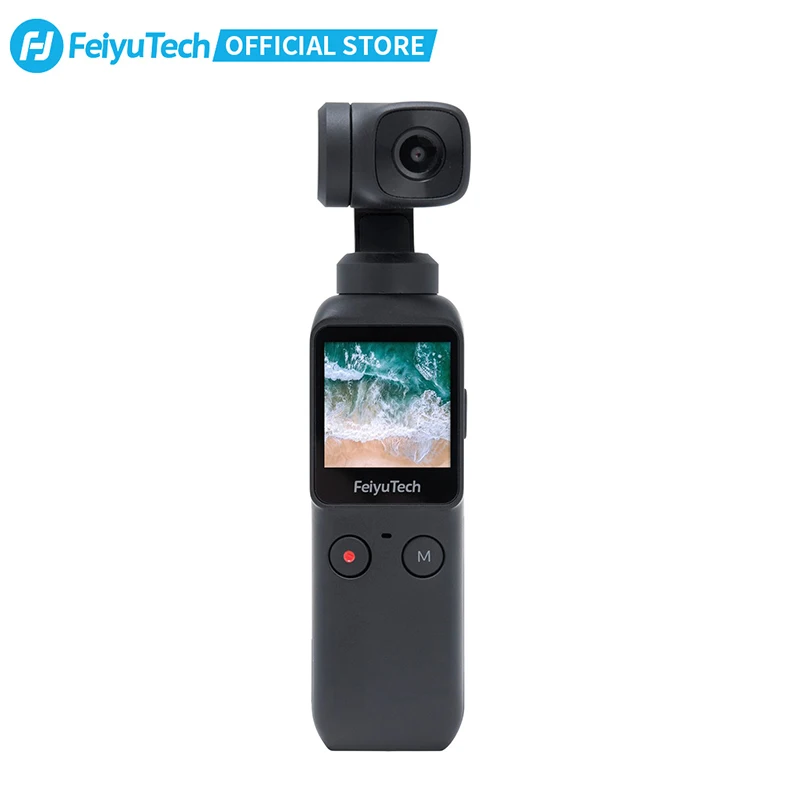 Feiyutech OfficialUsed Feiyu карман Камера 6 Axis гибридная стабилизация 4K 60fps 270 минут портативный монопод с шарнирным
