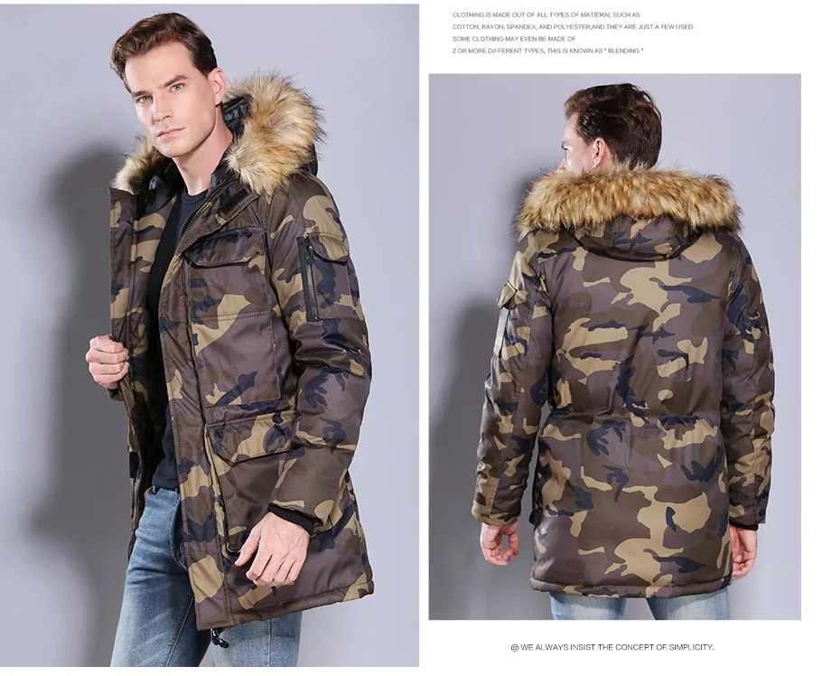 Мужская куртка, зимнее пальто, мужские камуфляжные толстые парки с капюшоном, Hombre, с подкладкой, ветрозащитная, хлопковая ветровка, теплое пальто, размер s-XXXL
