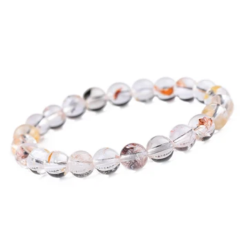 

Dropshipping Four Season Ghost Gum Flower Natural Crystal Bracelets Round Beads Lucky Bracelets for Women Animated Ghost Jewelry