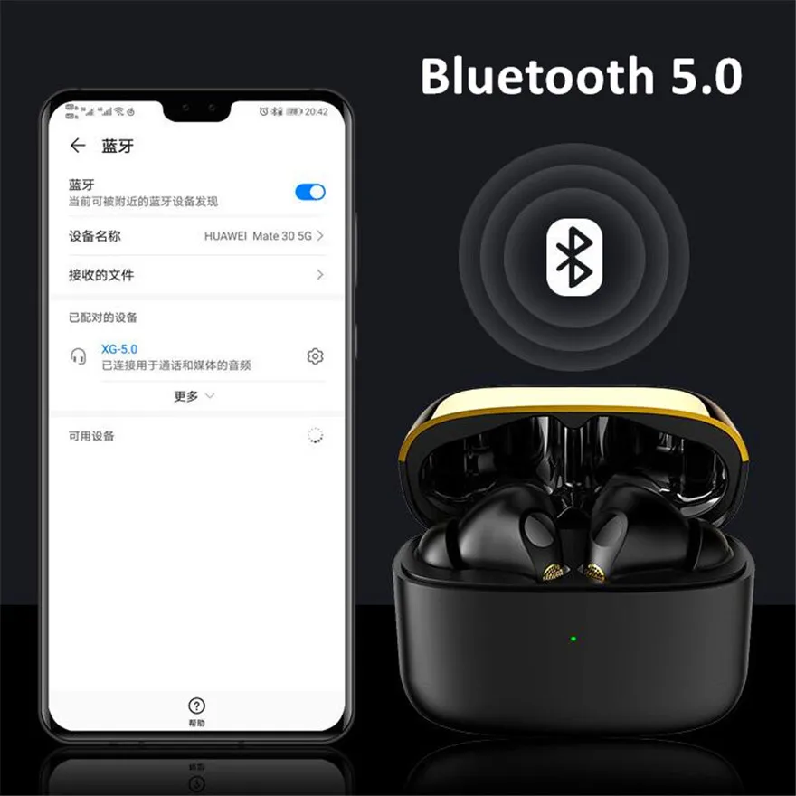 Off White Aac Sbc Hifi Noise Canceling Earphone Anc Headset Tws Free  Shipping Gamer Earbuds Wireless Earphones Bluetooth In Ear