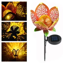 Садовый Солнечный светильник s на открытом воздухе, полый Цветочный светильник, водонепроницаемый Ландшафтный светодиодный декоративный светильник для патио