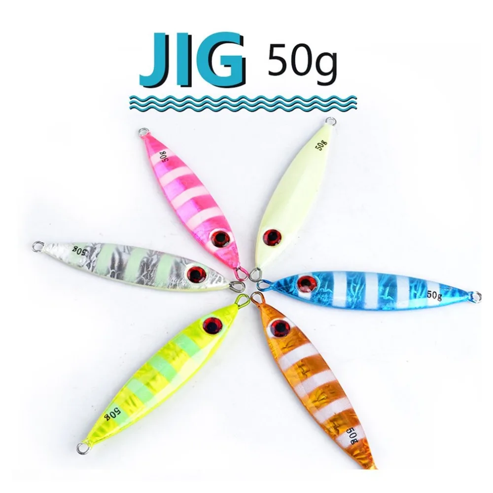 

Fishing Lure 75mm Fish Eye Road Asia Stripe Bait Sink Slow Jigging False Luminous Fishing Bait Hard Lead with Scuba Diving Lures