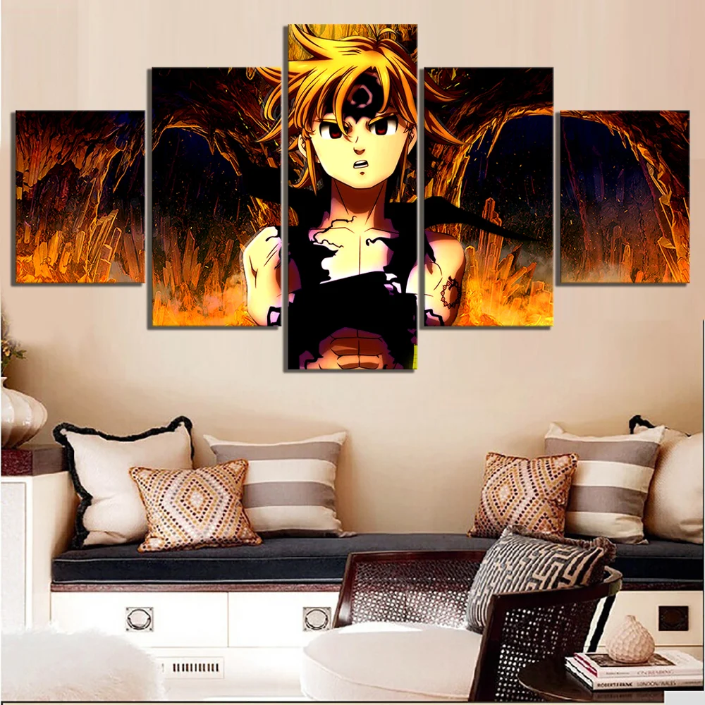 Настенная живопись на холсте домашний декор HD Аниме Seven Deadly Sins 5 Pie Meliodas Dragon'S Sin Of WRAT модульные фотографии