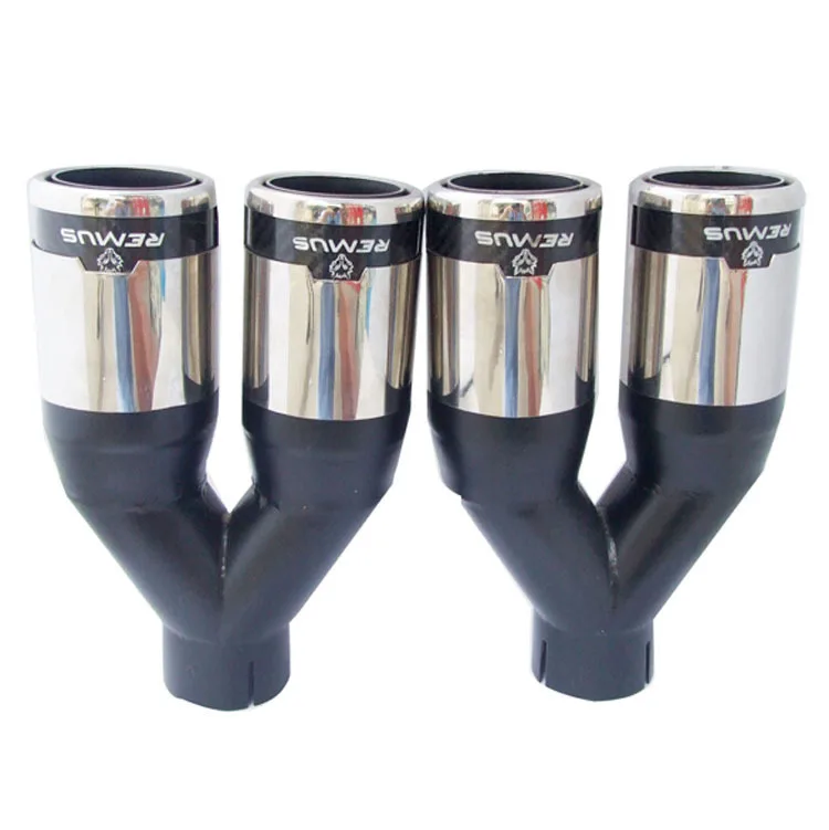 

Manufacturers Direct Selling Universal One Divided into Two with Carbon Welding Type High Quality Stainless Steel Muffler Tailpi