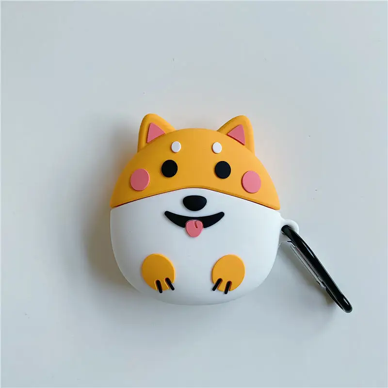 Для Apple AirPods Corgi Puppy Earpods чехол 3D милый мультфильм Шиба ину Собака беспроводные наушники коробка для наушников чехол для Airpods 2 - Цвет: A