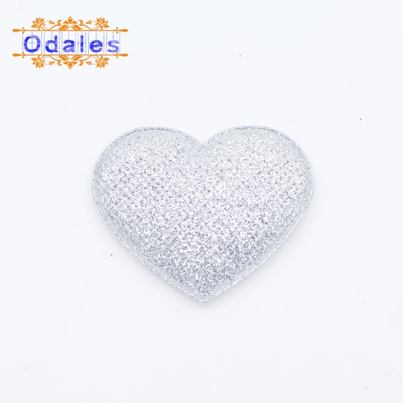Heart Silver 60 шт./лот, блестящая Рождественская звезда, сердце, Золотая Звезда, красное сердце, серебряная звезда, накладки, домашнее украшение, дерево, X-Mas Вечеринка стикер - Цвет: Heart Silver