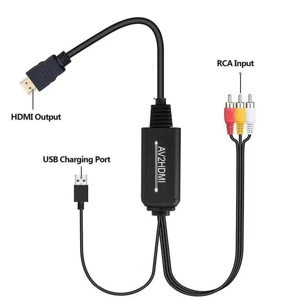 RCA конвертер Кабель HDMI соединение 1,8 м 3-en-1 RCA выход HDMI да