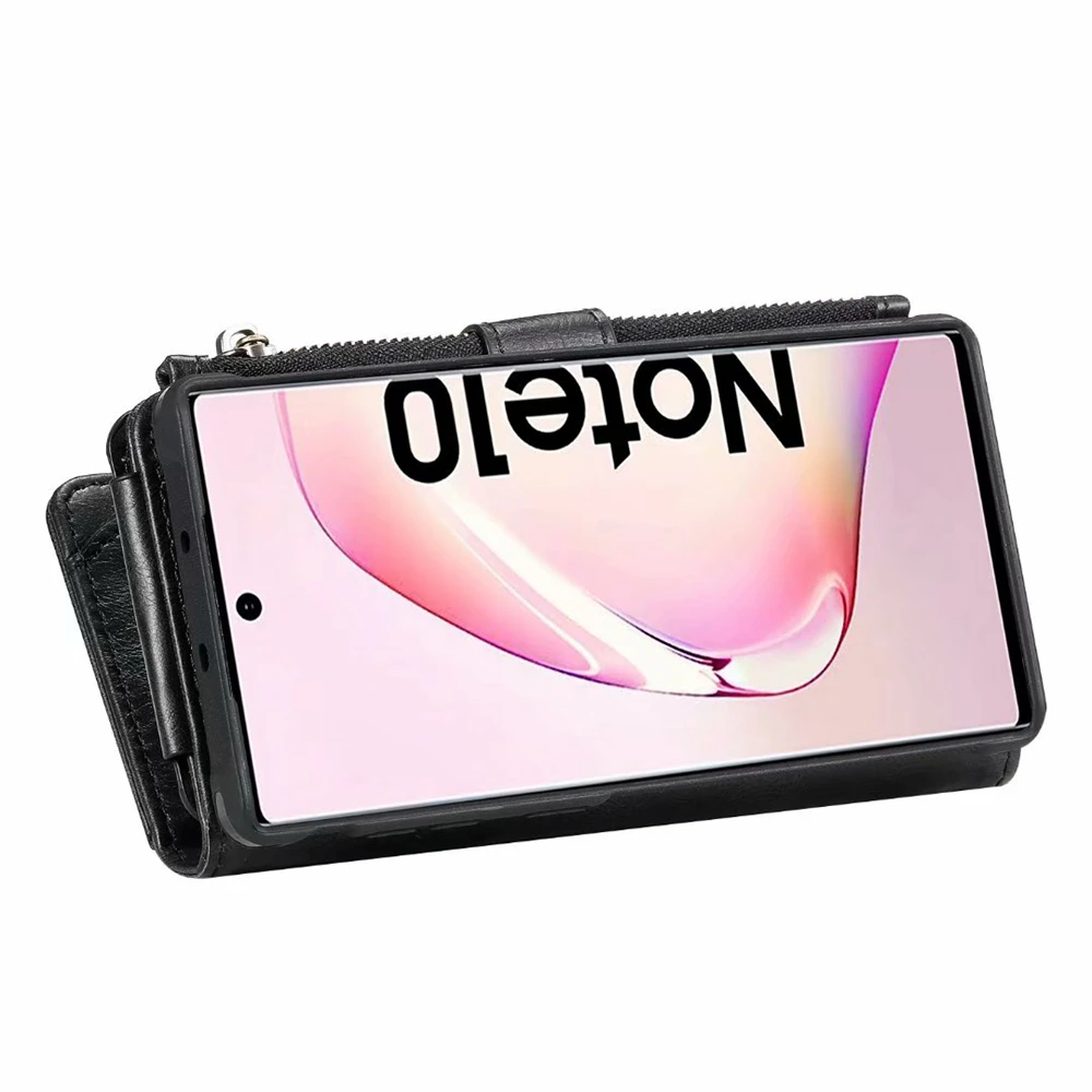 Кожаный чехол-книжка чехол для samsung S10 S9 S8 Плюс молния чехол для samsung обратите внимание; размеры 9 и 10 плюс 8 мульти-функциональный чехол для телефона на магните