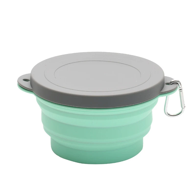 Travel Silicone Bowl Folding Lunch Box Portable Collapsible Salad Bowl With Lid Expandable Food Storage