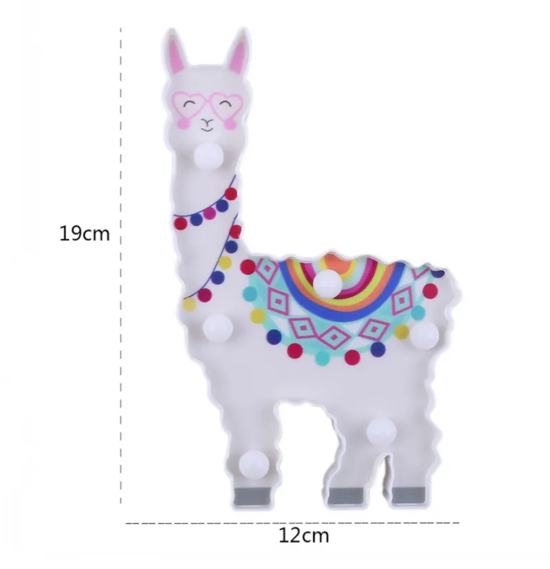 Llama Decor Toys for Kids Wall Decoration Night Lamp for Pregnant Woman, Kids, Baby Shower, Nursery, Battery Operated Nightlight night lamp for bedroom wall