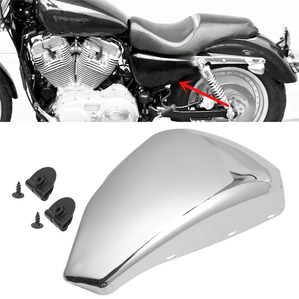 Левая боковая крышка батареи подходит для Harley Sportster XL883 1200 железо на заказ 2004-2013 Хром
