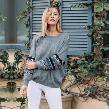 

2019 Autumn Winter Fashion Splicing Long Sleeve Women Sweatshirt Streetwear Top Harajuku