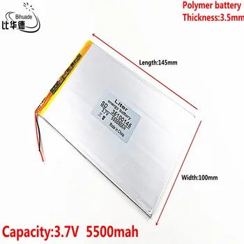 

35100145 Polymer lithium ion battery 3.7 V, 5500mAh CE FCC ROHS MSDS quality certification