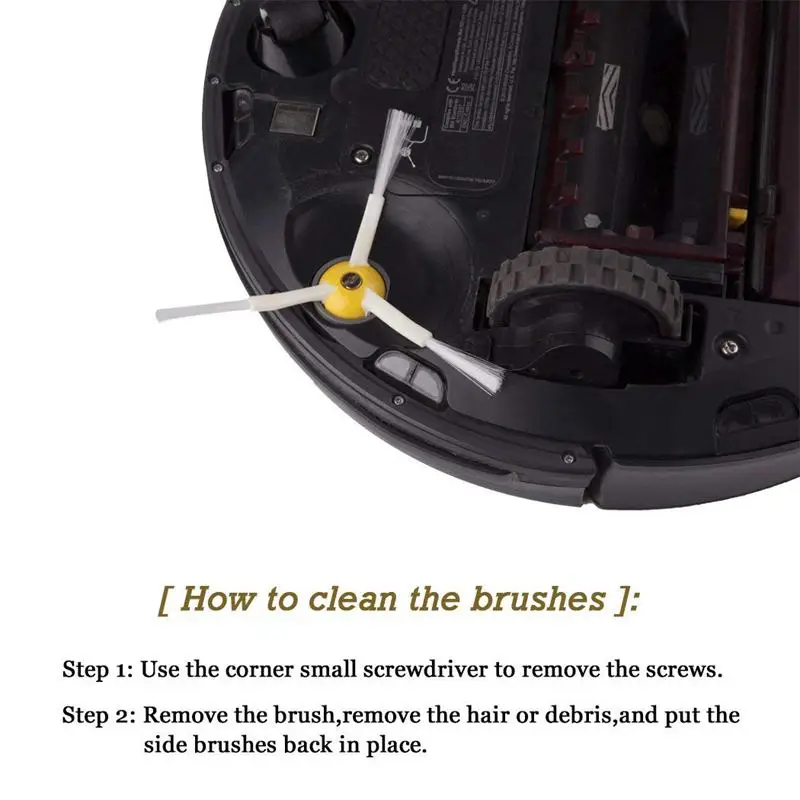 3 шт. 980 Hepa фильтры совместимый для iRobot Roomba 980 860 880 870 робот пылесос и 3 шт. пылесосом Roomba благодаря боковым щеткам обеспечен (800 90