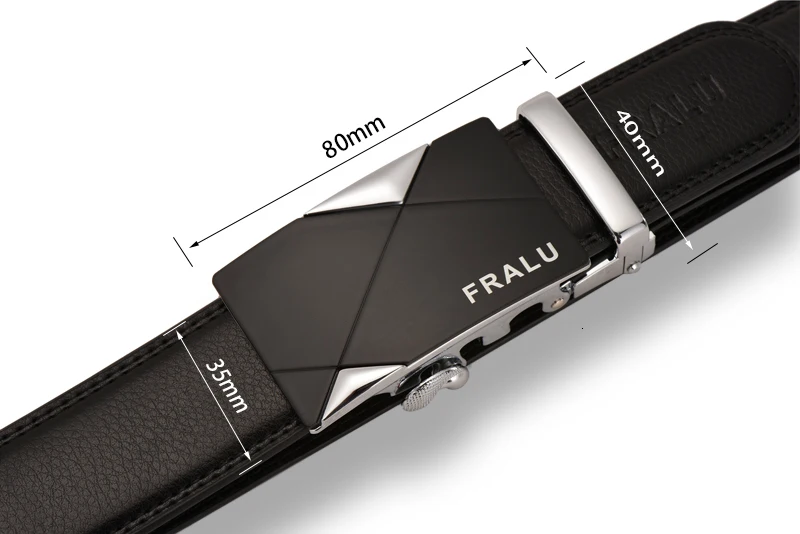 FRALU, известный бренд, мужской ремень, высокое качество, натуральная кожа, роскошный, мужской ремень, металлическая Автоматическая пряжка, 110-150, длинный