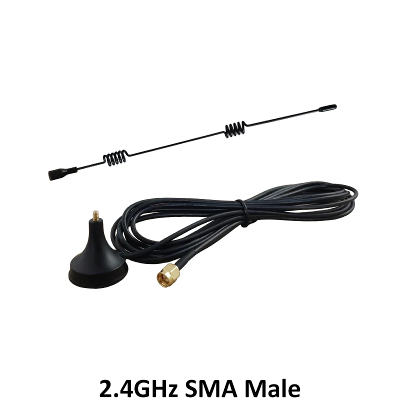 GRANDWISDOM 10pcs 2.4Ghz Wifi Antenna SMA Male 5dbi Connector magnetic base Sucker antenne 3 meters extension cable wi-fi router