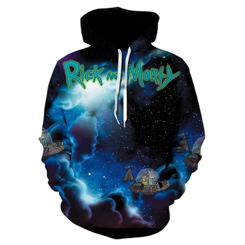 

Ricky And Morty Hoodies 3D Printed Men Sweatshirt Fashion 2019 Casual Hip Hop Streetwear Cartoon anime Hoody sudadera hombre