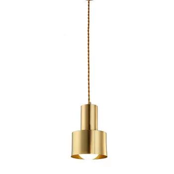 

Loft Single Head Pendant Bedside Light Copper Hallway Indoor Lighting For Cafe Restaurant Bar
