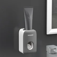 Automatic Toothpaste Dispenser Toothpaste Squeezers Toothbrush Holder Wall Mount Stand Bathroom Accessories Set