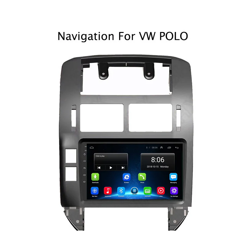 Flash Deal 9Inch Android 8.1 Car DVD GPS Navigation Player For VW Polo 2004-2010 4G LTE with SIM Card Slot 2DIN Car Radio Stereo 1