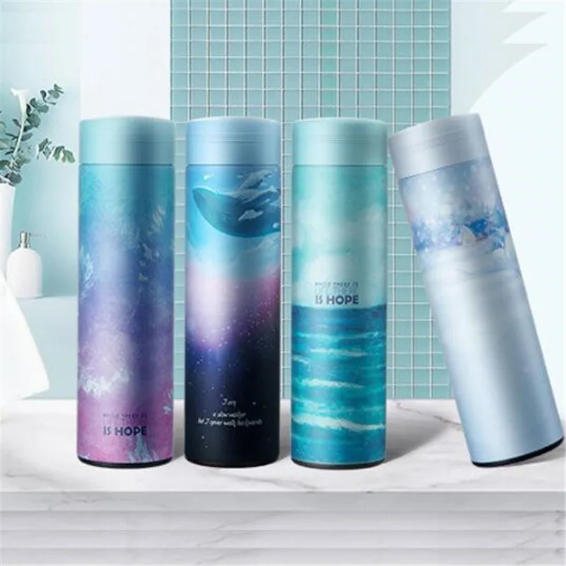 

500ML Thermos Bottle 304 Stainless Steel Vacuum Flask Insulated with Infuser Thermos for Tea Thermocup Travel coffee mug