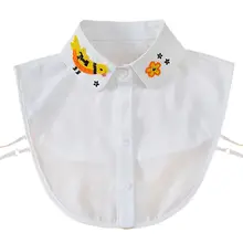 Женская Ручная работа Бисероплетение съемный фальшивый Воротник Кристалл Иволга, птица полурубашка