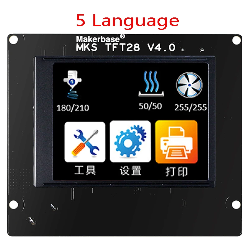 Makerbase 2,8 дюймов 3d принтер нажатие на экран Смарт-контроллер дисплей MKS TFT28 Поддержка приложения wifi выход 5 язык