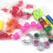 Профессиональный акриловый мощный маникюрный набор для ногтей, акриловые наконечники для ногтей, Цветной Гель-лак для маникюра, набор инструментов для маникюра, гель-набор