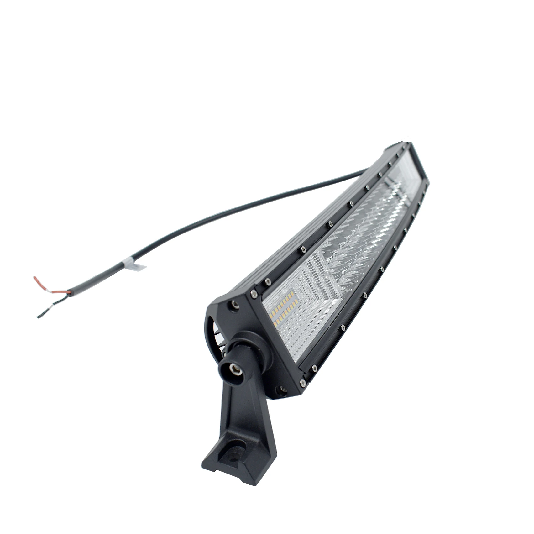 

ECAHAYAKU 1PCS 20 Inch Curved LED Light Bar 324W with Dual Color Flashing Style IP68 6000K for Off-road ATV SUV car led lamp