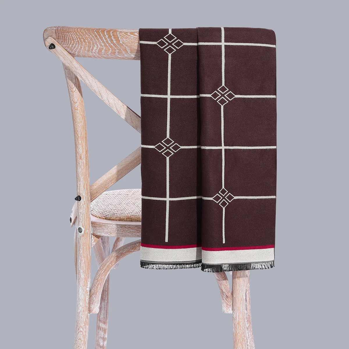 

Fall and Winter New Men's Scarf, Korean Fashion Men's Scarf, Business Style Double-sided Scarf