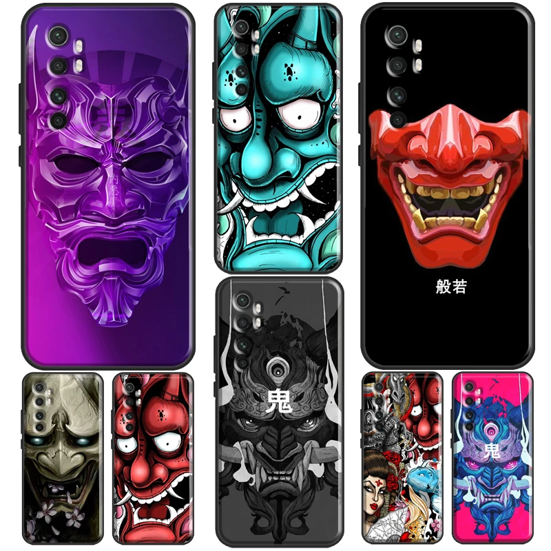 Чехол с японской маской Oni Hannya Demon для POCO M3 Pro F2 F3 X3 чехол Xiaomi Mi 11 Lite Ultra 9T 10T Note10 |