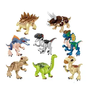 

Dinosaur park series of dinosaurs assembled 8 children's educational building block toys
