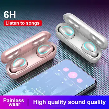 

Portable TWS Mini Wireless Bluetooth V5.0 In-Ear Noise Reduction Earphone Waterproof Sports Earbud Earpiece With Charge Box